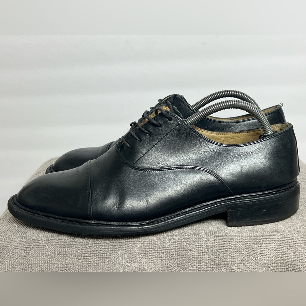 Paraboot Shoes Men UK 8 US 9 Black Cap Toe Oxford Derby Military Made in France